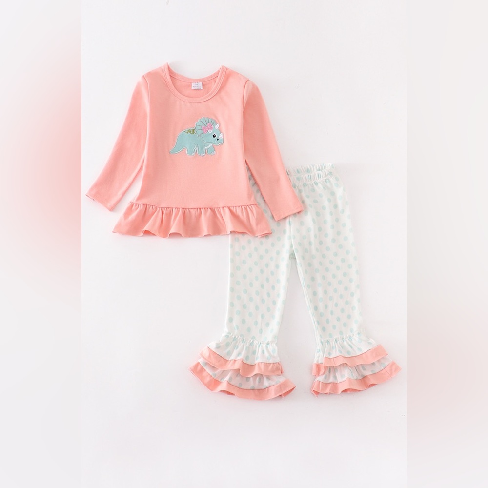 SOLD OUT Dinosaur Applique Baby/Toddler Girl Ruffle set-*-multiple sizes